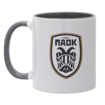 ΠΑΟΚ, Mug colored grey, ceramic, 330ml