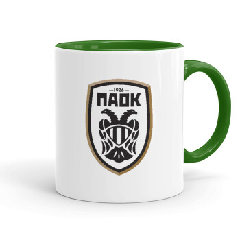 ΠΑΟΚ, Mug colored green, ceramic, 330ml