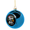 Blue Christmas tree ball ornament 8cm