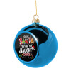 Blue Christmas tree ball ornament 8cm