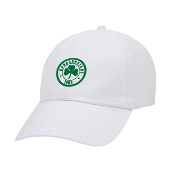 ΠΑΟ Παναθηναϊκός, Καπέλο ενηλίκων Jockey Λευκό (snapback, 5-φύλλο, unisex)