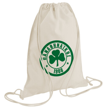 ΠΑΟ Παναθηναϊκός, Backpack bag GYMBAG natural (28x40cm)