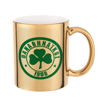 ΠΑΟ Παναθηναϊκός, Mug ceramic, gold mirror, 330ml