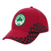 Adult Cap RACING Ultimate Red/Black, (100% COTTON DRILL, ADULT, UNISEX, ONE SIZE ADULT)