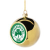 Golden Christmas tree ball ornament 8cm