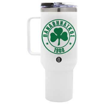 ΠΑΟ Παναθηναϊκός, Mega Tumbler με καπάκι, διπλού τοιχώματος (θερμό) 1,2L