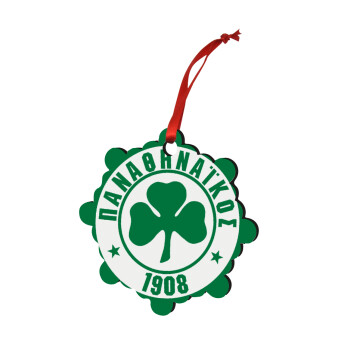 ΠΑΟ Παναθηναϊκός, Christmas ornament snowflake wooden 7.5cm