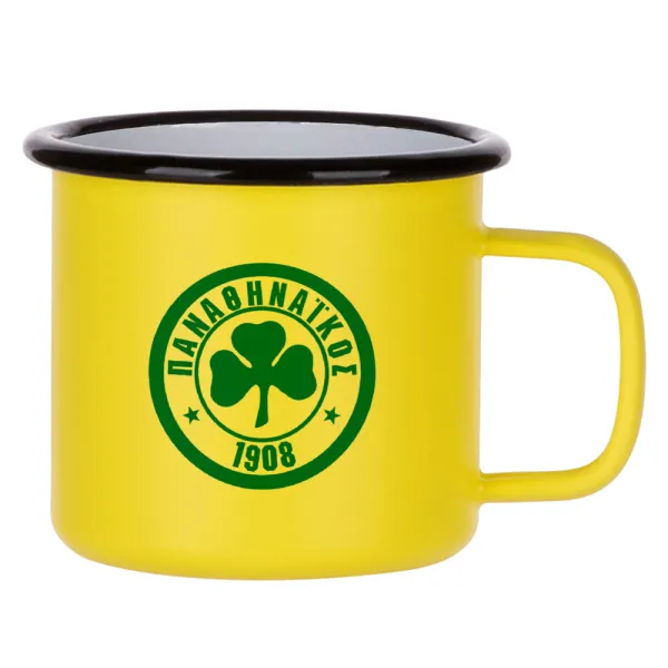 ΠΑΟ Παναθηναϊκός — Metallic enamel MATT Yellow cup 360ml