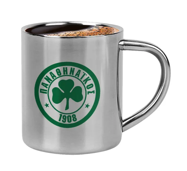ΠΑΟ Παναθηναϊκός — Double-wall metal cup for espresso (220ml)