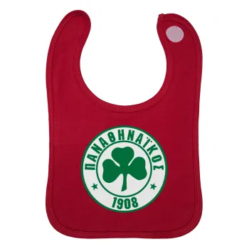 ΠΑΟ Παναθηναϊκός, Σαλιάρα με Σκρατς Κόκκινη 100% Organic Cotton (0-18 months)