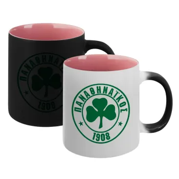 ΠΑΟ Παναθηναϊκός, Κούπα Μαγική εσωτερικό ΡΟΖ, κεραμική 330ml που αλλάζει χρώμα με το ζεστό ρόφημα