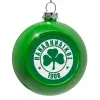 Green Christmas tree ornament bauble 8cm