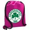 Backpack pouch GYMBAG Fuchsia, with pocket (40x48cm) & thick cords