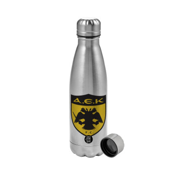 ΑΕΚ, Metallic water bottle, stainless steel, 750ml