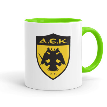 ΑΕΚ, Mug colored light green, ceramic, 330ml