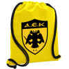 Backpack pouch GYMBAG Yellow, with pocket (40x48cm) & thick cords