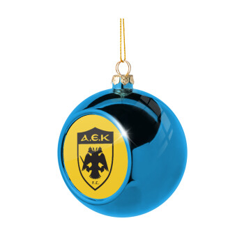 ΑΕΚ, Blue Christmas tree ball ornament 8cm