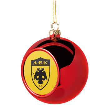 ΑΕΚ, Χριστουγεννιάτικη μπάλα δένδρου Κόκκινη 8cm