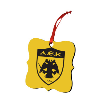 ΑΕΚ, Christmas ornament polygon wooden 7.5cm