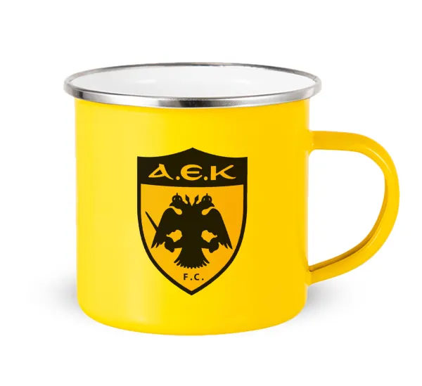 ΑΕΚ — Yellow Enamel Metallic Cup 360ml
