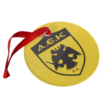 ΑΕΚ, Στολίδι Χριστουγεννιάτικο στολίδι γυάλινο 9cm