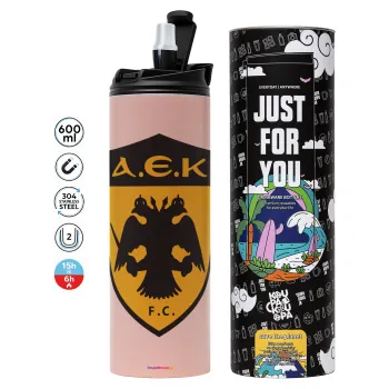 ΑΕΚ, Tumbler stainless steel PINK 600ml
