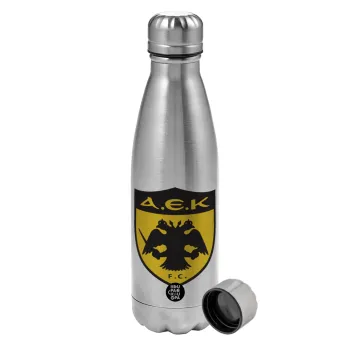 ΑΕΚ, Metallic water bottle, stainless steel, 750ml
