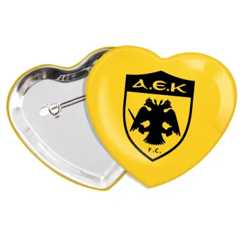 ΑΕΚ, Κονκάρδα παραμάνα καρδιά (57x52mm)