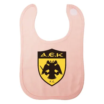 ΑΕΚ, Σαλιάρα με Σκρατς ΡΟΖ 100% Organic Cotton (0-18 months)