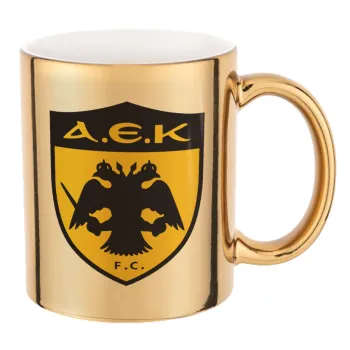 ΑΕΚ, Κούπα κεραμική, χρυσή καθρέπτης, 330ml
