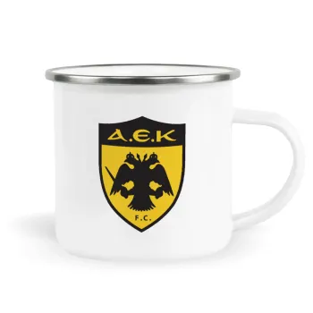 ΑΕΚ, Metallic enamel cup white 360ml