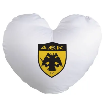 ΑΕΚ, Μαξιλάρι καναπέ καρδιά 40x40cm περιέχεται το  γέμισμα