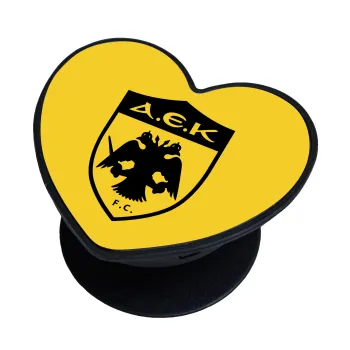 ΑΕΚ, Phone Holders Stand  καρδιά Μαύρο Βάση Στήριξης Κινητού στο Χέρι
