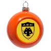Orange Christmas tree ornament bauble 8cm