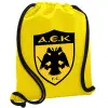 Backpack pouch GYMBAG Yellow, with pocket (40x48cm) & thick cords