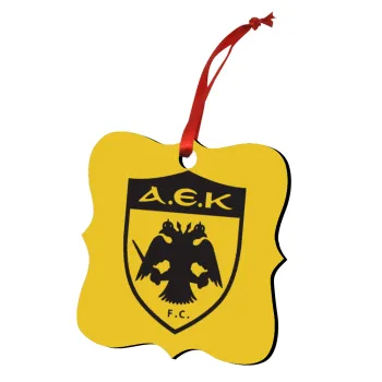 ΑΕΚ, Christmas ornament polygon wooden 7.5cm