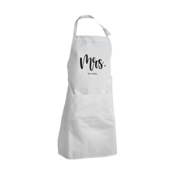 Mr & Mrs (Mrs), Adult Chef Apron (with sliders and 2 pockets)