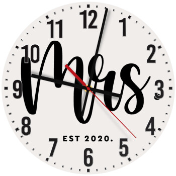 Mr & Mrs (Mrs), Ρολόι τοίχου ξύλινο (30cm)