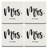 Mr & Mrs (Mrs), ΣΕΤ 4 Σουβέρ ξύλινα τετράγωνα