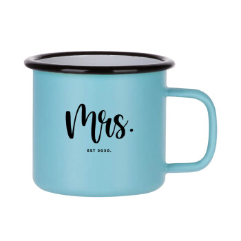 Mr & Mrs (Mrs), Κούπα Μεταλλική εμαγιέ ΜΑΤ σιέλ 360ml