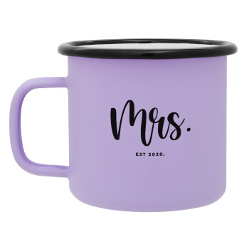 Mr & Mrs (Mrs), Κούπα Μεταλλική εμαγιέ ΜΑΤ Light Pastel Purple 360ml