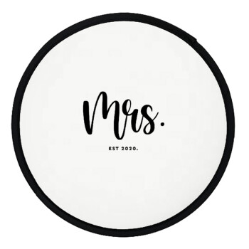 Mr & Mrs (Mrs), Βεντάλια υφασμάτινη αναδιπλούμενη με θήκη (20cm)