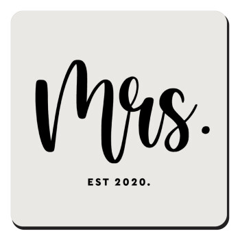 Mr & Mrs (Mrs), Τετράγωνο μαγνητάκι ξύλινο 9x9cm