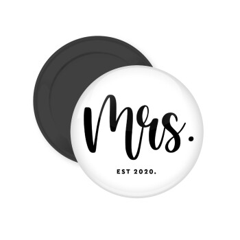 Mr & Mrs (Mrs), Μαγνητάκι ψυγείου στρογγυλό διάστασης 5cm