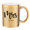 Mug ceramic, gold mirror, 330ml