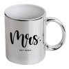 Mug ceramic, silver mirror, 330ml