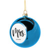 Blue Christmas tree ball ornament 8cm