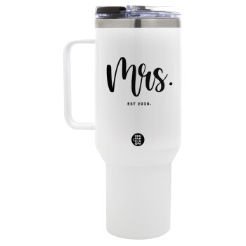 Mr & Mrs (Mrs), Mega Stainless steel Tumbler with lid, double wall 1,2L