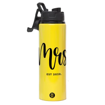 Mr & Mrs (Mrs), Μεταλλικό παγούρι νερού με καπάκι ασφαλείας, αλουμινίου 850ml