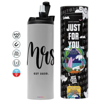 Mr & Mrs (Mrs), Tumbler stainless steel GREY 600ml